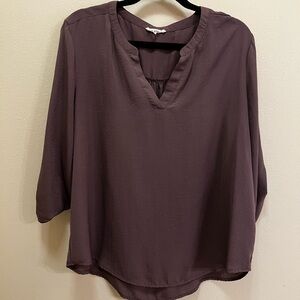 Maurices Plum V-Neck Blouse